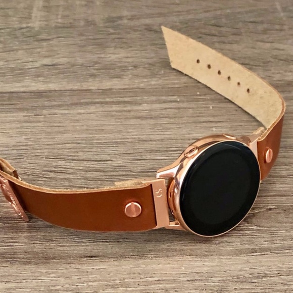 Simeon D Jewelry Light Brown Rose Gold Galaxy Watch Active2 Band